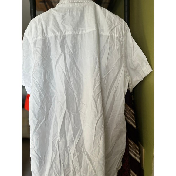Rock & Republic White Short Sleeve Button Up Shirt Menswear Casual‎ - Picture 6 of 7